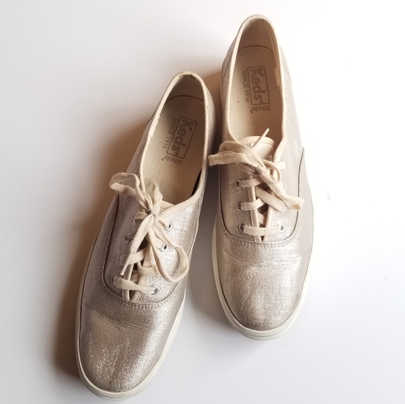 keds metallic platform sneakers